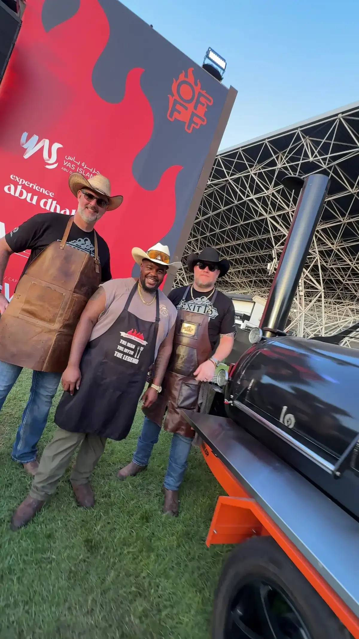Pitmasters Hunter and Dave with guests at Fire Festival 2024