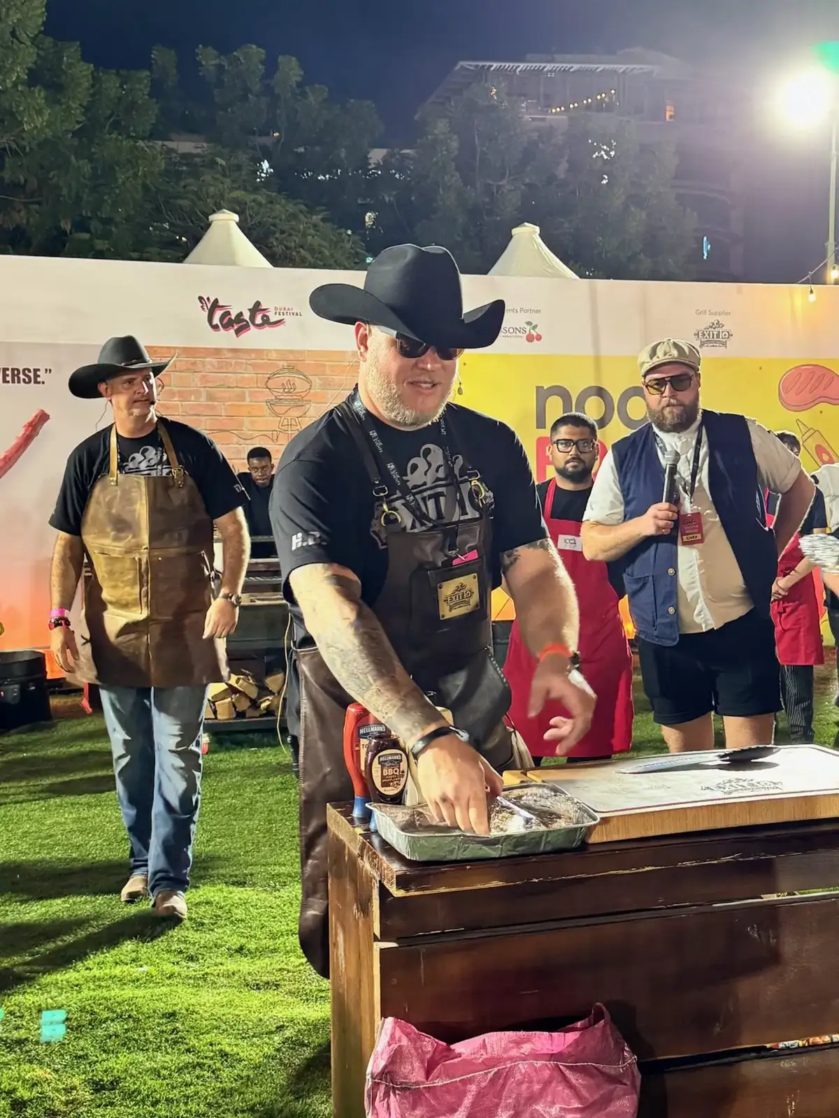 Pitmasters Hunter and Dave with guests at Taste of Dubai 2025